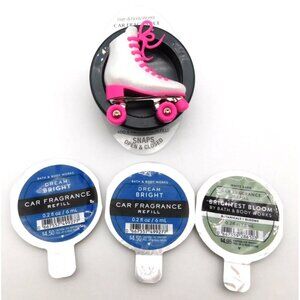 Bath and Body Works Roller Skate Car Visor Clip Scents Dream Bright Bloom
